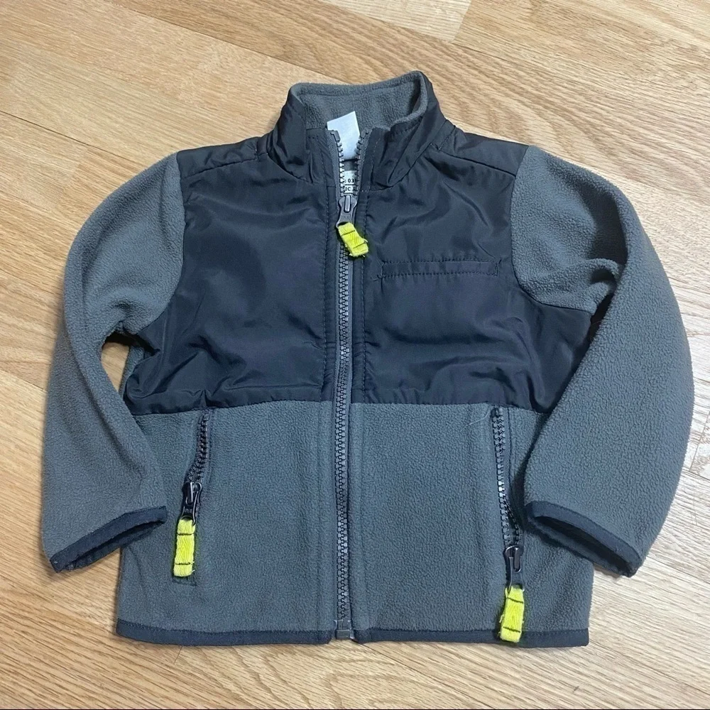 Carter’s Fleece Full Zip Jacket Sweatshirt Bundle 18 mos Gray Coat